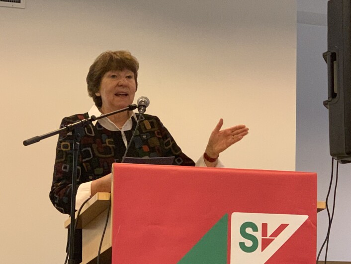 Ordfører Marianne Borgen holdet tale på årsmøtet til Oslo SV. Foto: Jens Aas-Hansen Ordfører Marianne Borgen holdet tale på årsmøtet til Oslo SV. Foto: Jens Aas-Hansen