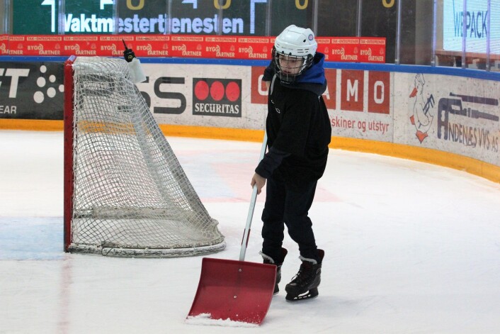 Det mest spennende som skjedde i første periode. Foto: André Kjernsli Det mest spennende som skjedde i første periode. Foto: André Kjernsli