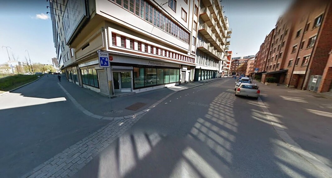 Det var i dette krysset, Lakkegata/Breigata, at den gravide kvinnen ble trakassert. Foto: Google Maps Det var i dette krysset, Lakkegata/Breigata, at den gravide kvinnen ble trakassert. Foto: Google Maps