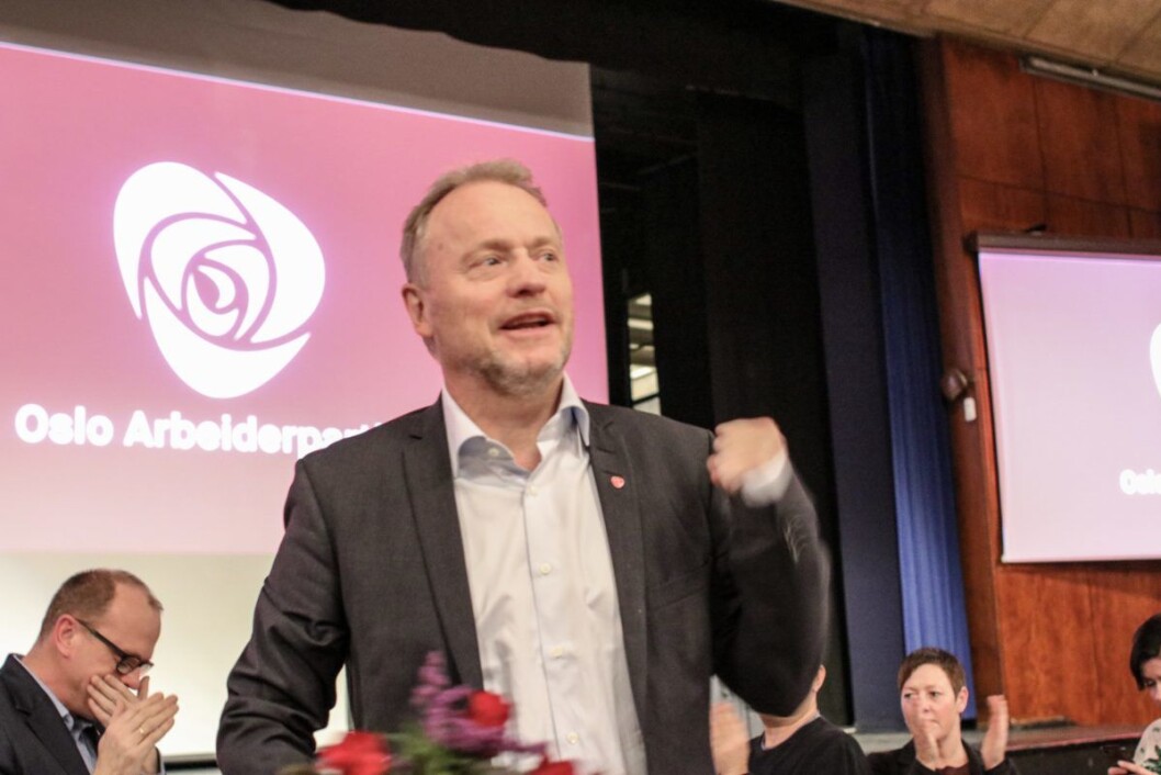 Her blir Raymond Johansen valgt på Oslo APs årsmøte. Foto: Runar Kjellstad Nygård Her blir Raymond Johansen valgt på Oslo APs årsmøte. Foto: Runar Kjellstad Nygård