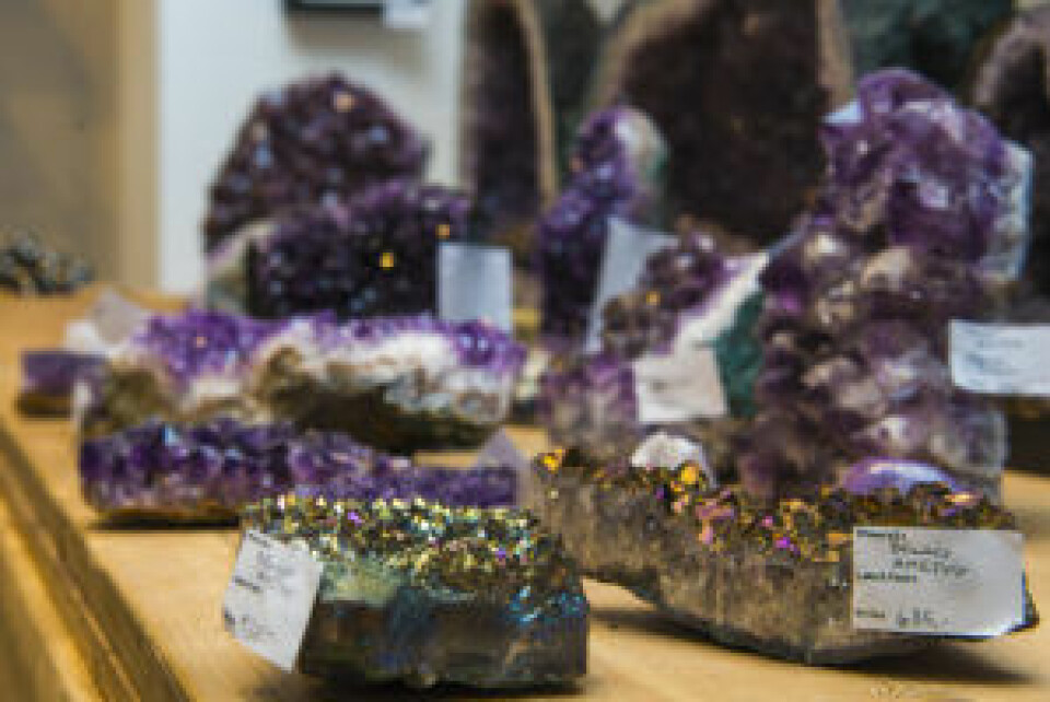 Krystalliserte mineraler fins å få tak i. Foto: Morten Lauveng Jørgensen