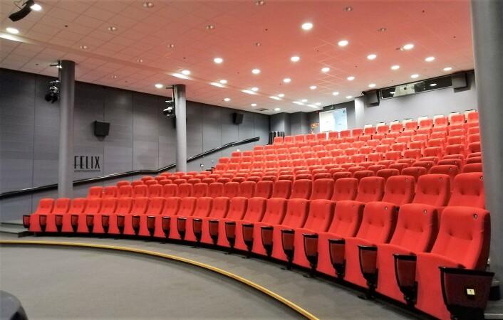 Den minste salen på nyåpnede Felix kino og konferansesenter. Foto: Felix kino Den minste salen på nyåpnede Felix kino og konferansesenter. Foto: Felix kino