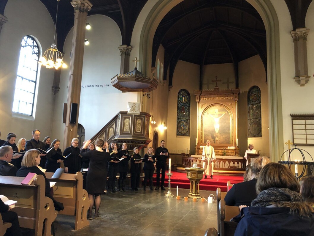 Fra den aller siste tradisjonelle gudstjenesten i Sofienberg kirke. Foto: Kjersti Opstad Fra den aller siste tradisjonelle gudstjenesten i Sofienberg kirke. Foto: Kjersti Opstad