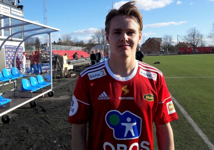 Skeids midtbanespiller Henning Tønsberg Andresen syntes laget hadde god kontroll i andre omgang. Foto: Anders Høilund Skeids midtbanespiller Henning Tønsberg Andresen syntes laget hadde god kontroll i andre omgang. Foto: Anders Høilund