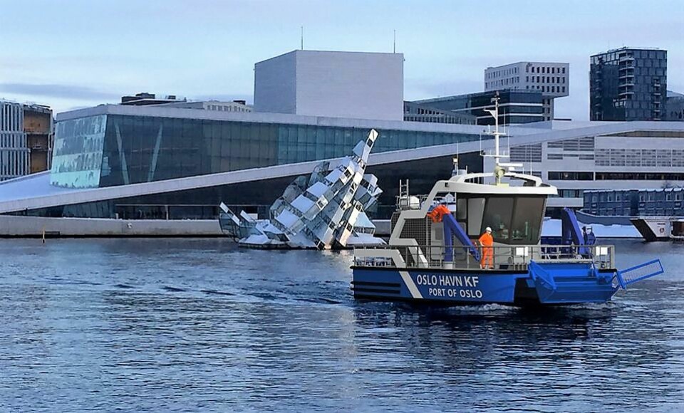 Oslo får nullslipps havnebåt. Oslo Havn skal bygge en av verdens mest miljøvennlige miljøbåter. Illustrasjon: Gøran Bolsøy