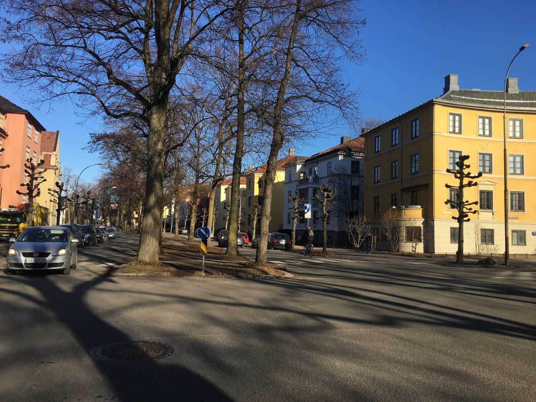 Nå frykter mange av naboene at det blir anlagt sykkelvei i Gyldenløves gate. Foto: Bent Patey Nå frykter mange av naboene at det blir anlagt sykkelvei i Gyldenløves gate. Foto: Bent Patey