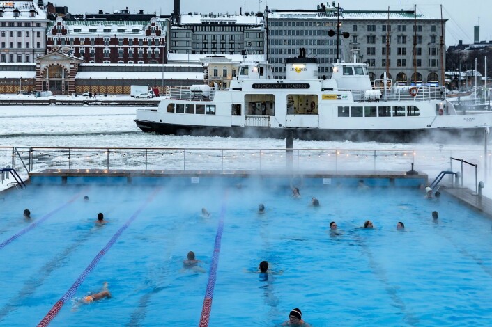 Allas Sea Pool i Helsinki er blitt svært populært blant finnene, året rundt. Foto: Kallerna/Flickr Allas Sea Pool i Helsinki er blitt svært populært blant finnene, året rundt. Foto: Kallerna/Flickr