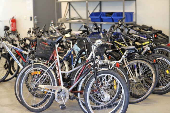 Alle disse syklene er i godkjent stand og skal selges rimelig til oslostudenter. Foto: André Kjernsli Alle disse syklene er i godkjent stand og skal selges rimelig til oslostudenter. Foto: André Kjernsli