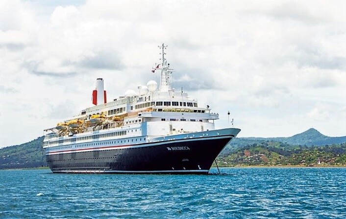 MS Boudicca i full vigør. Foto: Fred. Olsen & Co. MS Boudicca i full vigør. Foto: Fred. Olsen & Co.