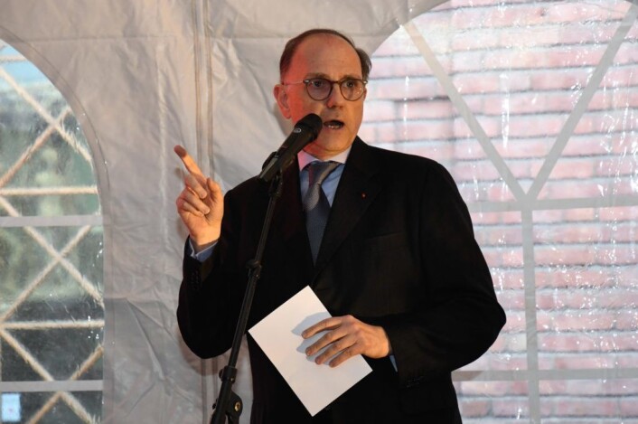 Frankrikes ferske ambassadør til Norge, Pierre-Mathieu Duhamel, kunne under åpningsfesten avsløre at Gustav Vigeland og Auguste Rodin aldri møtte hverandre personlig. Foto: Christian Boger Frankrikes ferske ambassadør til Norge, Pierre-Mathieu Duhamel, kunne under åpningsfesten avsløre at Gustav Vigeland og Auguste Rodin aldri møtte hverandre personlig. Foto: Christian Boger