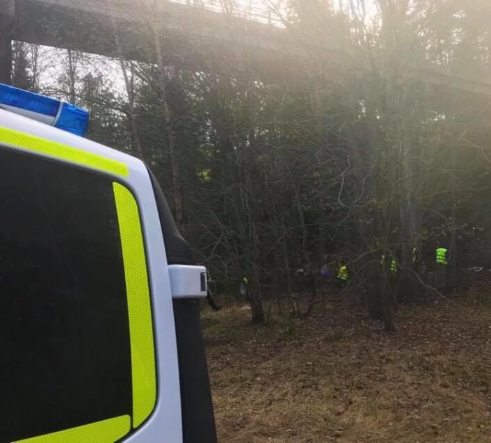Her er politiets eget bilde av ungdommen som rydder søppel på Bjørndal. � Siden vi ikke rakk å innhente samtykker fra alle til å legge ut bilder, legger vi ut et fra avstand, skriver forebyggende avdeling ved Manglerud politistasjon på Facebook. Foto: Politiet Her er politiets eget bilde av ungdommen som rydder søppel på Bjørndal. � Siden vi ikke rakk å innhente samtykker fra alle til å legge ut bilder, legger vi ut et fra avstand, skriver forebyggende avdeling ved Manglerud politistasjon på Facebook. Foto: Politiet