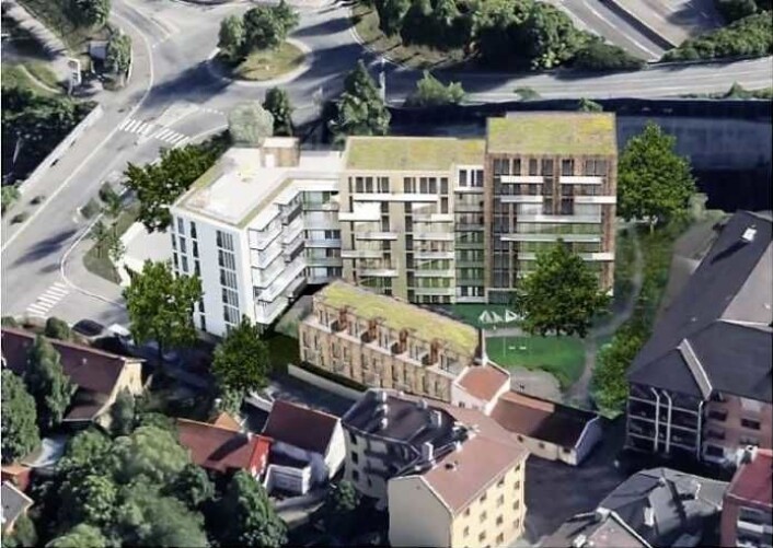 Slik kan det bli seende ut ved hjørnet av Etterstadgata og Strømsveien dersom OBOS får gjennomføre planene ved Sotahjørnet. Illustrasjon: LINK arkitektur Slik kan det bli seende ut ved hjørnet av Etterstadgata og Strømsveien dersom OBOS får gjennomføre planene ved Sotahjørnet. Illustrasjon: LINK arkitektur