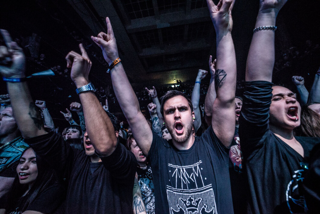 Publikum fra hele verden hyllet sine skandinaviske black metal-helter. Foto: Terje Ottesen / Inferno Metal Festival Publikum fra hele verden hyllet sine skandinaviske black metal-helter. Foto: Terje Ottesen / Inferno Metal Festival
