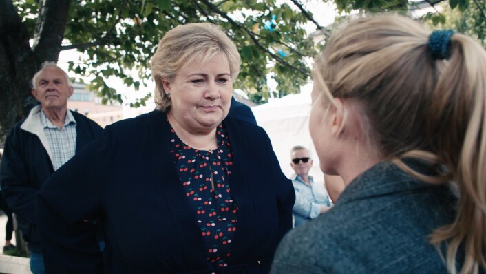 Penelope Lea møter Erna Solberg under Arendalsuka. Foto: Hacienda Film og Differ Media Penelope Lea møter Erna Solberg under Arendalsuka. Foto: Hacienda Film og Differ Media