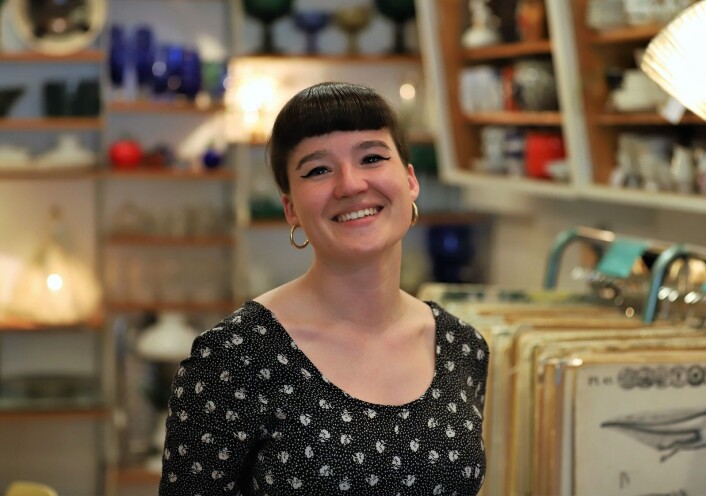 Embla Marie Moe Holsvik er kunden som etter hvert ble ansatt. Foto: André Kjernsli Embla Marie Moe Holsvik er kunden som etter hvert ble ansatt. Foto: André Kjernsli