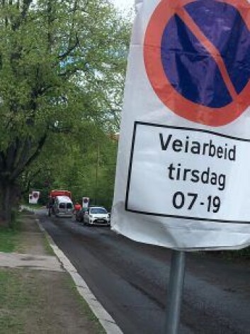 Her taues biler inn i Haralds vei på Hasle. Foto: Linn Stalsberg Her taues biler inn i Haralds vei på Hasle. Foto: Linn Stalsberg