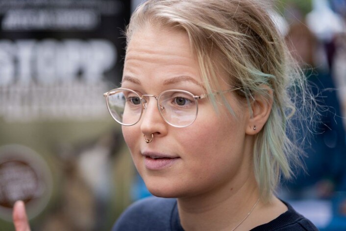 � Vi er ofte på stand i byen og snakker om dyrs rettigheter, fortalte NOAHs Moa Hedman Foto: Bjørnar Morønning � Vi er ofte på stand i byen og snakker om dyrs rettigheter, fortalte NOAHs Moa Hedman Foto: Bjørnar Morønning