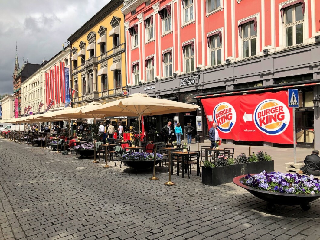Da Burger King åpnet i lokalene etter TGI Friday’s, stoppet den positive utviklingen opp i Karl Johan-kvartalet, mener skribenten. Foto: Øystein Aurlien Da Burger King åpnet i lokalene etter TGI Friday’s, stoppet den positive utviklingen opp i Karl Johan-kvartalet, mener skribenten. Foto: Øystein Aurlien