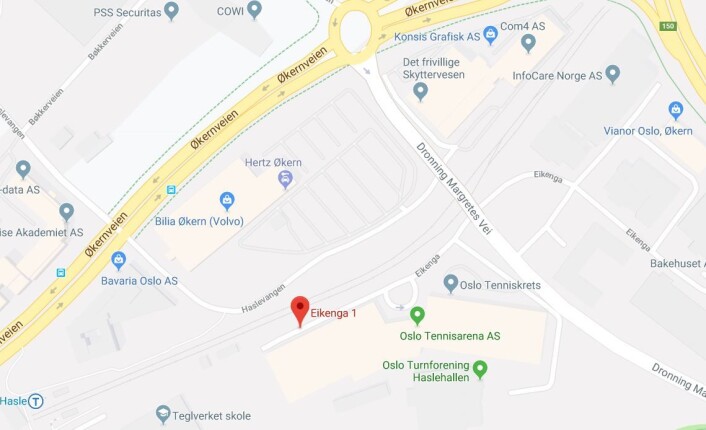 På Eikenga 1, i Grunerløkka bydel, vil Bryn brannstasjon ligge i fire år fra årsskifte. Kart: Google maps På Eikenga 1, i Grunerløkka bydel, vil Bryn brannstasjon ligge i fire år fra årsskifte. Kart: Google maps