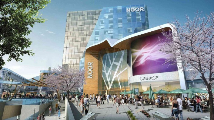 Slik så arkitektene for seg det nye shoppingssenteret på Økern - Noor. Illustrasjon: Benoy Slik så arkitektene for seg det nye shoppingssenteret på Økern - Noor. Illustrasjon: Benoy