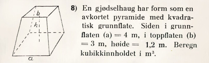 Arbeidsoppgave fra Regnebok for folkeskolen, 1924. Arbeidsoppgave fra Regnebok for folkeskolen, 1924.