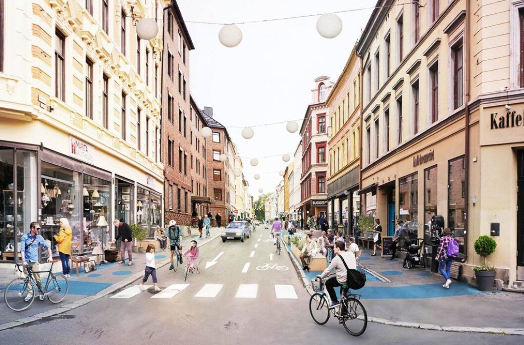 P-plasser er fjernet i Markveien og flere andre gater på Grünerløkka. Nå vurderer det rødgrønne byrådet å fjerne enda flere p-plasser ulike steder i byen, blant annet på Grünerløkka. Illustrasjon: Bymiljøetaten / Oslo kommune P-plasser er fjernet i Markveien og flere andre gater på Grünerløkka. Nå vurderer det rødgrønne byrådet å fjerne enda flere p-plasser ulike steder i byen, blant annet på Grünerløkka. Illustrasjon: Bymiljøetaten / Oslo kommune