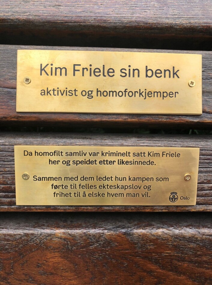 Den gamle sitteplassen står nå sentral i historien om retten til likekjønnet kjærlighet. Foto: Per Anders Torvik Langerød Den gamle sitteplassen står nå sentral i historien om retten til likekjønnet kjærlighet. Foto: Per Anders Torvik Langerød