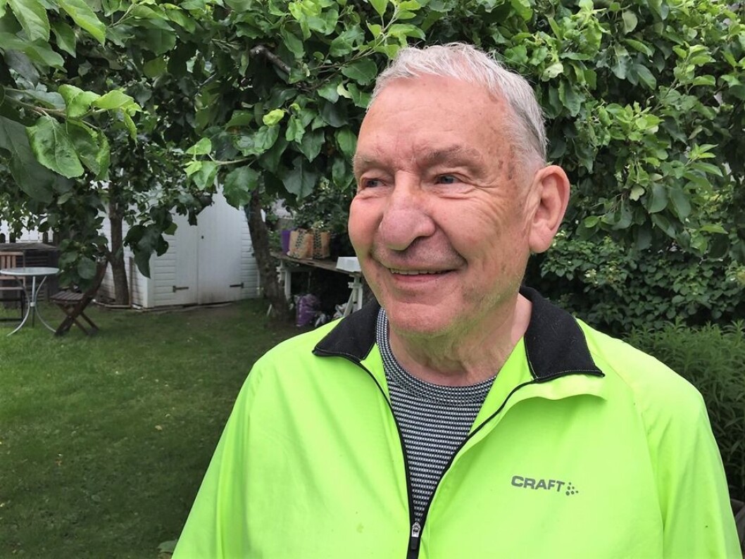 Evan Malm er Grüner ishockeys supersenior. Foto Vegard Holm Evan Malm er Grüner ishockeys supersenior. Foto Vegard Holm