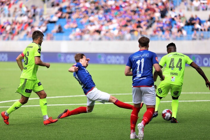Felix Horn Myhre kom innpå litt ut i andre omgang og var nære på å pirke inn et vinnermål helt mot slutten. Foto: André Kjernsli Felix Horn Myhre kom innpå litt ut i andre omgang og var nære på å pirke inn et vinnermål helt mot slutten. Foto: André Kjernsli