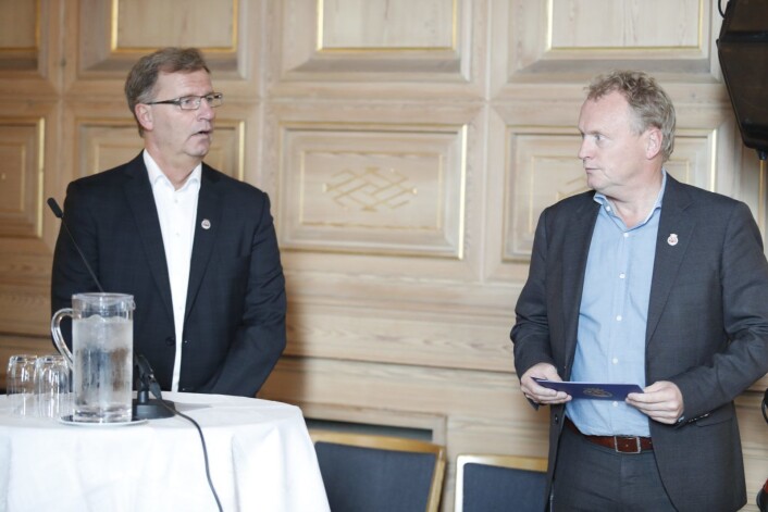 Høyre krever nå at byrådsleder Raymond Johansen (Ap) og finansbyråd Robert Steen (Ap) gjør det klart at over 55.000 boligeiere som betalte urettmessig innkrevet eiendomsskatt for 2016 får tilbake pengene sine. Foto: Torstein Bøe / NTB scanpix Høyre krever nå at byrådsleder Raymond Johansen (Ap) og finansbyråd Robert Steen (Ap) gjør det klart at over 55.000 boligeiere som betalte urettmessig innkrevet eiendomsskatt for 2016 får tilbake pengene sine. Foto: Torstein Bøe / NTB scanpix