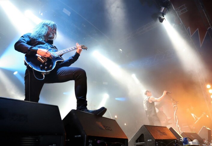 Satyricon var siste band ut i Scream-teltet på torsdag. Foto: André Kjernsli Satyricon var siste band ut i Scream-teltet på torsdag. Foto: André Kjernsli