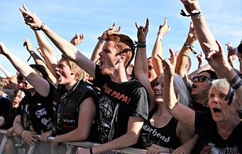 Rockefesten på Ekebergsletta fortsetter med rå, uforminsket styrke, og Slayer-fansen tar helt av. Se fotoene