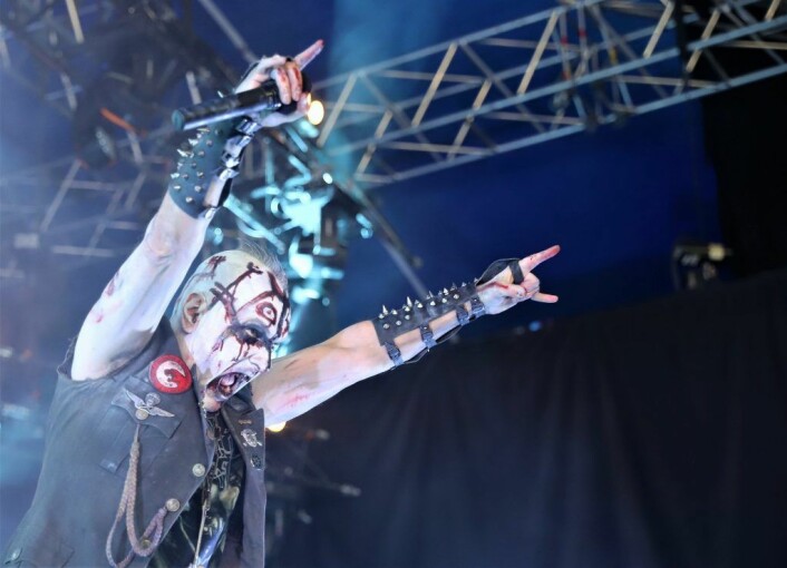 Mayhem-vokalist Attila Csihar med onde hensikter. Foto: André Kjernsli