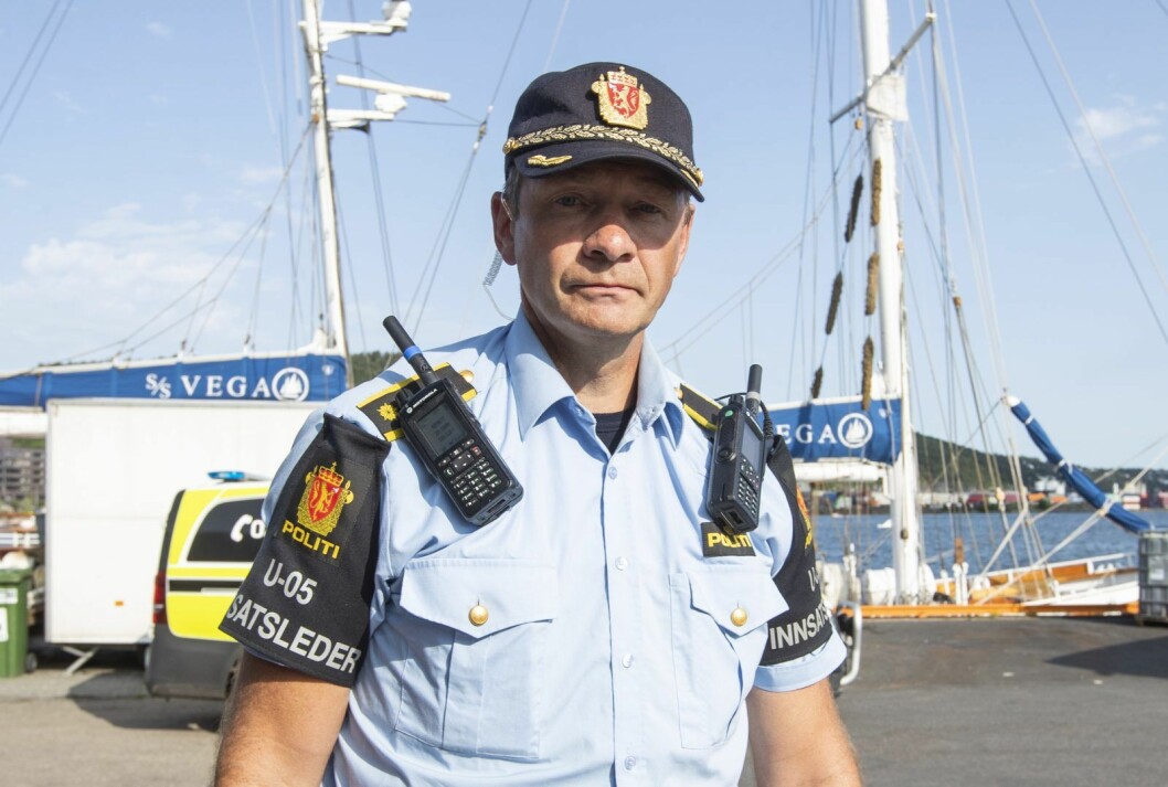 �  Nå har vi akkurat fått kriminaltekniker om bord for å gjennomføre den første innledende tekniske undersøkelsen, sier innsatsleder Tore Barstad i Oslo-politiet. Foto: Berit Roald / NTB scanpix