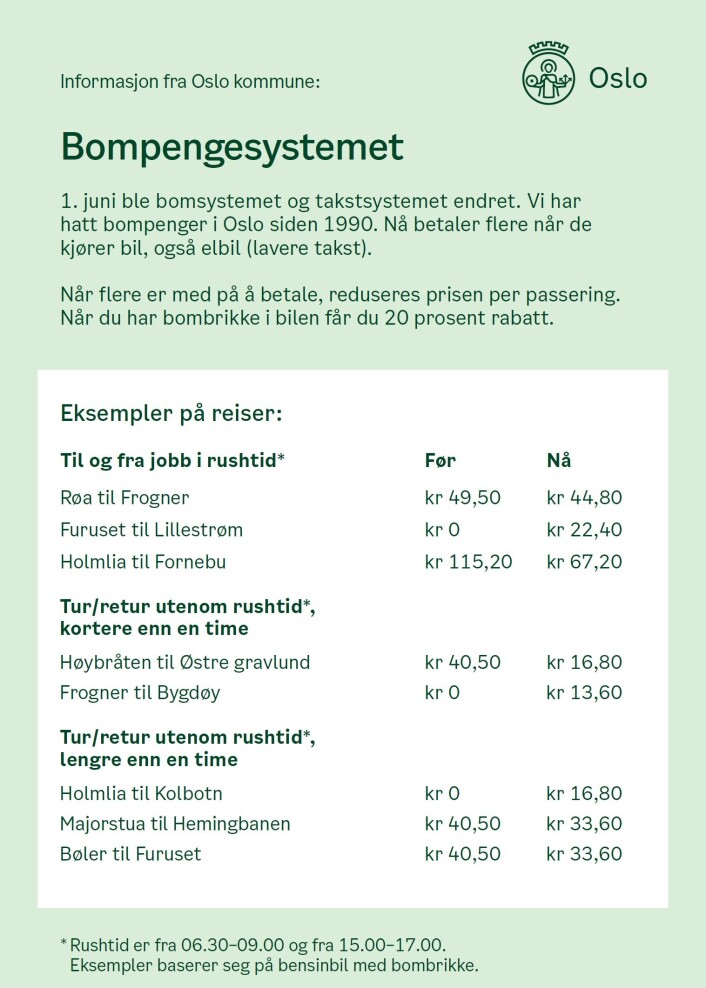 Slik ser brosjyren ut, og kommunens plan er at samtlige husstander skal motta den iløpet av inneværende uke. Illustrasjon: Oslo kommune Slik ser brosjyren ut, og kommunens plan er at samtlige husstander skal motta den iløpet av inneværende uke. Illustrasjon: Oslo kommune