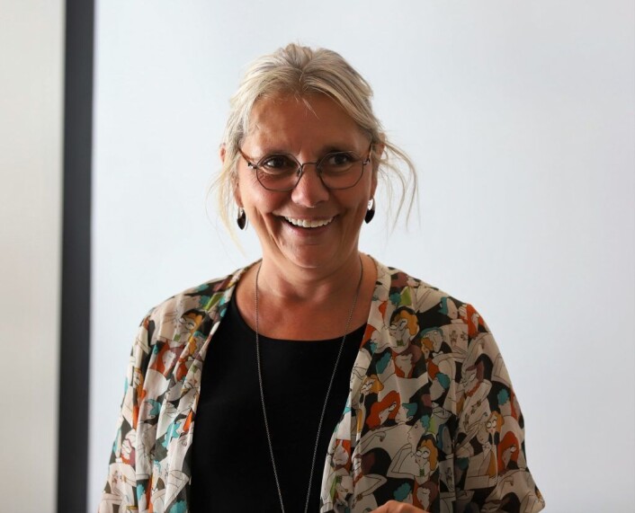Det er ikke så vanskelig å se at Rita Nilsen trives i jobben sin. Foto: André Kjernsli Det er ikke så vanskelig å se at Rita Nilsen trives i jobben sin. Foto: André Kjernsli