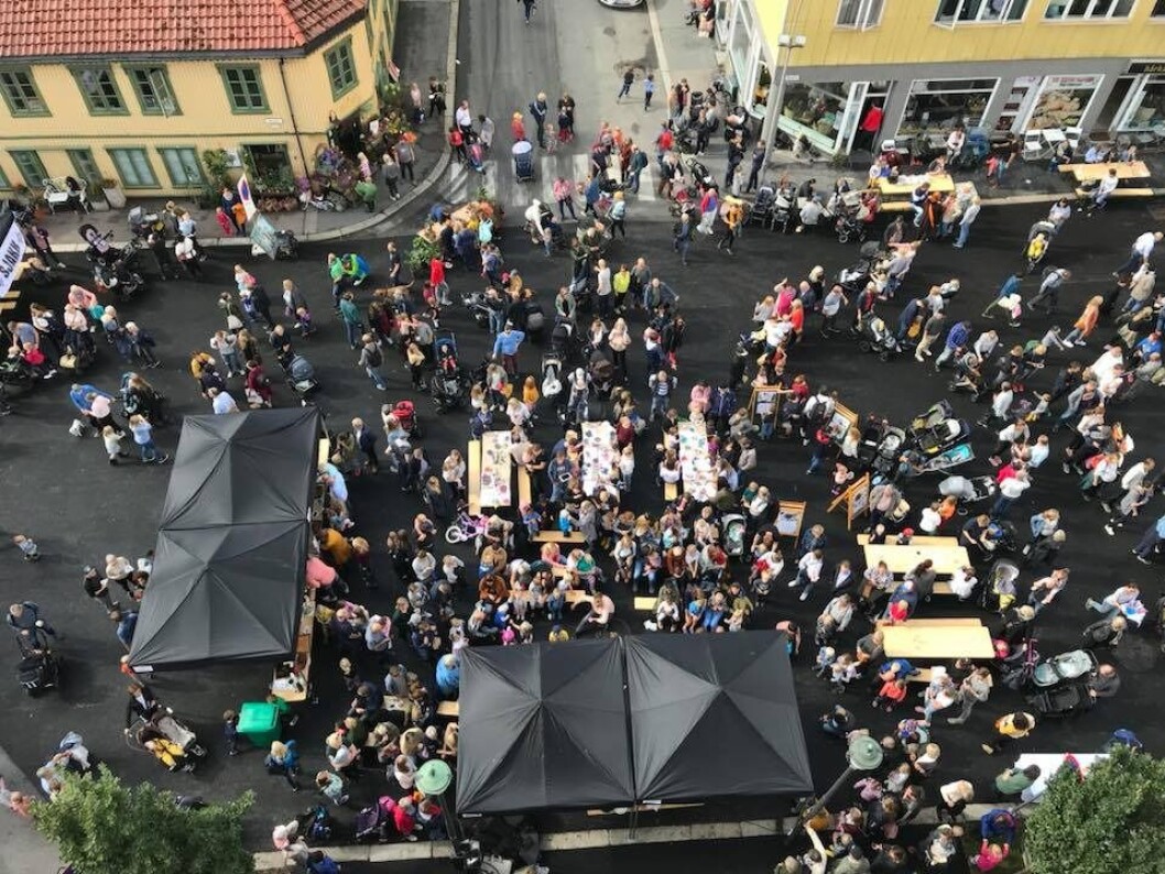 Fra Kampendagene på Thorbjørn Egners plass. Foto: Børge Øgaard Fra Kampendagene på Thorbjørn Egners plass. Foto: Børge Øgaard