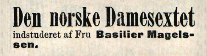 Dameorkester på Tivoli Theater. Dagbladet. 1893 Dameorkester på Tivoli Theater. Dagbladet. 1893