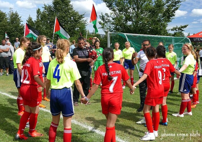 De palestinske fotballjentene gjør det svært bra i Norway cup. Foto: Johanna Engen De palestinske fotballjentene gjør det svært bra i Norway cup. Foto: Johanna Engen