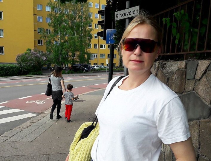 Synne Skjulstad fikk nok av å se skolebarna gå over det farlige krysset mellom Kirkeveien og Ullevålsveien. Foto: Anders Høilund Synne Skjulstad fikk nok av å se skolebarna gå over det farlige krysset mellom Kirkeveien og Ullevålsveien. Foto: Anders Høilund