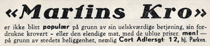 Ærlig markedsføring. Arbeiderbladet, 1938 Ærlig markedsføring. Arbeiderbladet, 1938