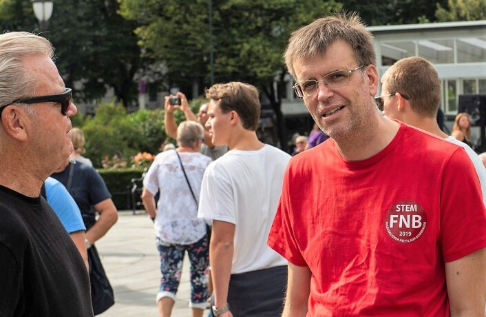 De siste måneders meningsmålinger viser at Bjørn Revil og minst ytterligere tre FNB-kandidater kan få plass i Oslo bystyre etter valget. Forutsatt at målingene speiler valgresultatet. Foto: Morten Lauveng Jørgensen De siste måneders meningsmålinger viser at Bjørn Revil og minst ytterligere tre FNB-kandidater kan få plass i Oslo bystyre etter valget. Forutsatt at målingene speiler valgresultatet. Foto: Morten Lauveng Jørgensen