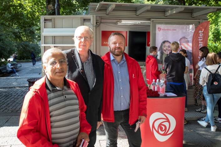 Personene som trekkes til valgboden til AP, kan vente seg en samtale om sosialdemokratiet. Foto: Olav Helland Personene som trekkes til valgboden til AP, kan vente seg en samtale om sosialdemokratiet. Foto: Olav Helland