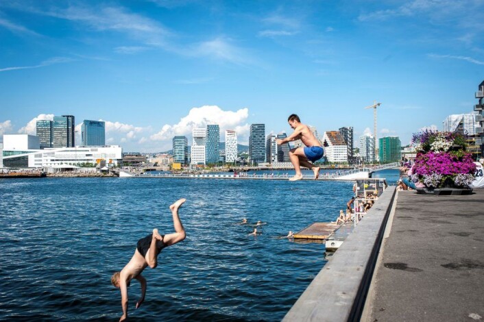 Det aller meste av omsetningen fra overnatting, servering og opplevelser kommer fra oslofolk selv. Her fra Sørenga. Foto: Thomas Johannessen Det aller meste av omsetningen fra overnatting, servering og opplevelser kommer fra oslofolk selv. Her fra Sørenga. Foto: Thomas Johannessen