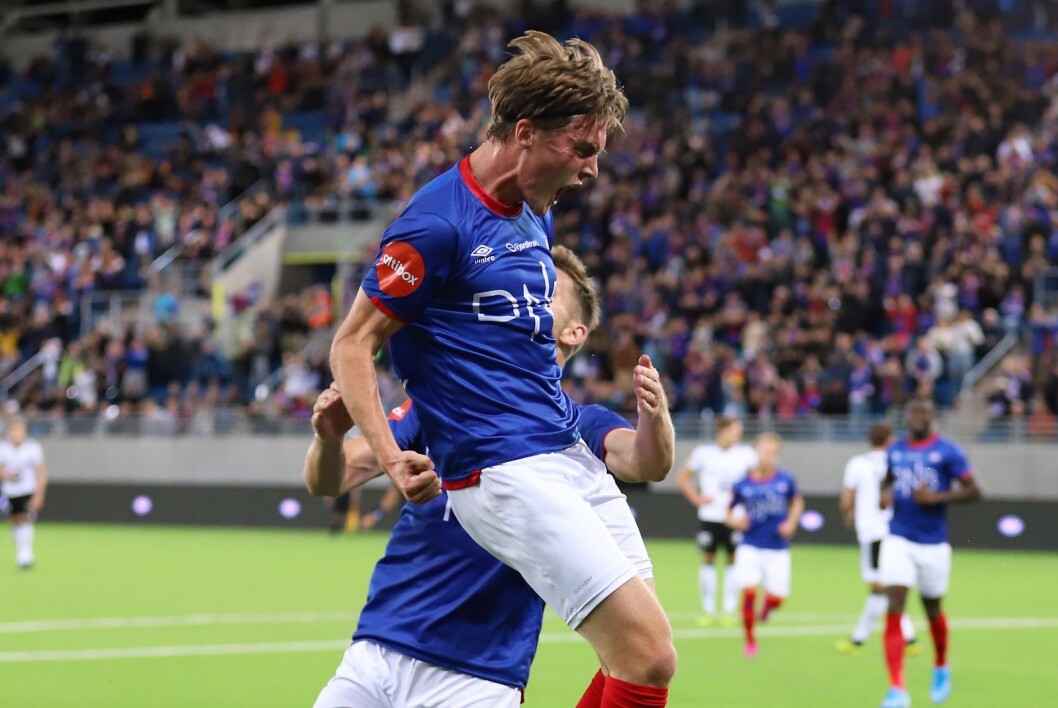 Så glad ble Christian Borchgrevink da han scoret mot RBK. Foto: André Kjernsli Så glad ble Christian Borchgrevink da han scoret mot RBK. Foto: André Kjernsli