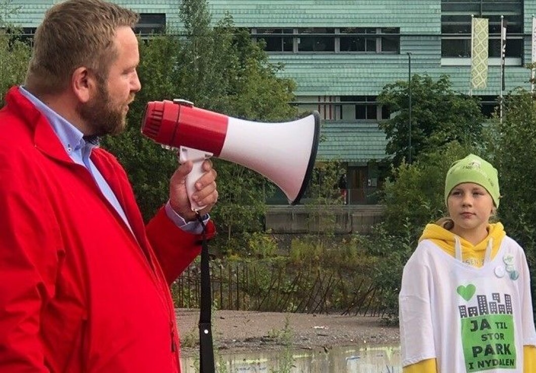 11 år gamle Malene ønsker seg en stor og grønn park i Nydalen. Den drømmen kan Oslo-politiker Anders Røberg-Larsen (Ap) og partiene H og Frp stoppe. Foto: Christine Vistung 11 år gamle Malene ønsker seg en stor og grønn park i Nydalen. Den drømmen kan Oslo-politiker Anders Røberg-Larsen (Ap) og partiene H og Frp stoppe. Foto: Christine Vistung