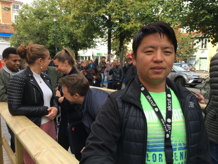 Passang Tjerin er fast bestemt på å bruke stemmeretten sin. Foto: Vegard Velle Passang Tjerin er fast bestemt på å bruke stemmeretten sin. Foto: Vegard Velle
