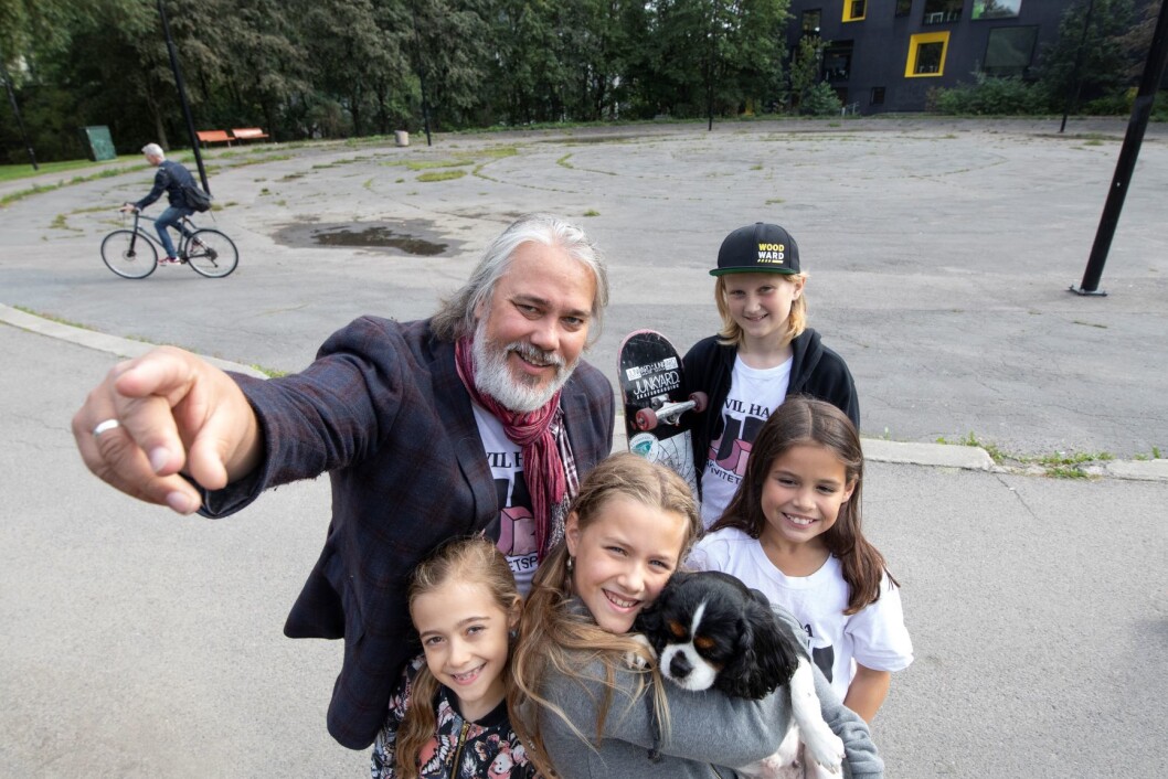 Pappa Geir Listhaug brenner for den uorganiserte idretten og steder ungdommene kan henge med hverandre. Foto: Olav Helland Pappa Geir Listhaug brenner for den uorganiserte idretten og steder ungdommene kan henge med hverandre. Foto: Olav Helland
