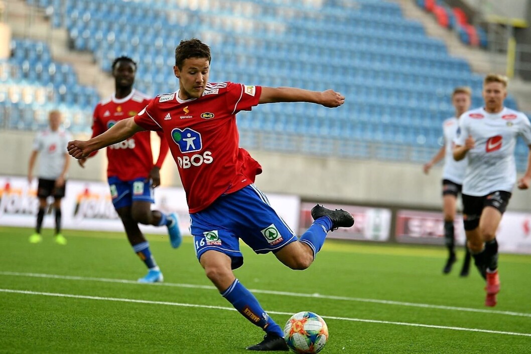 Kampens profil ble Johannes Nuñez. To mål, og veldig nære et hat trick mot Sogndal. Foto: Anders Vindegg Kampens profil ble Johannes Nuñez. To mål, og veldig nære et hat trick mot Sogndal. Foto: Anders Vindegg