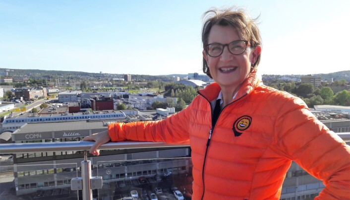 – Nå har vi gjort søppelkassene ekstra synlige og håper det kan bli en påminnelse om å kaste sitt eget søppel, sier Rusken-general Jenny Wallheden Krohn. – Nå har vi gjort søppelkassene ekstra synlige og håper det kan bli en påminnelse om å kaste sitt eget søppel, sier Rusken-general Jenny Wallheden Krohn.